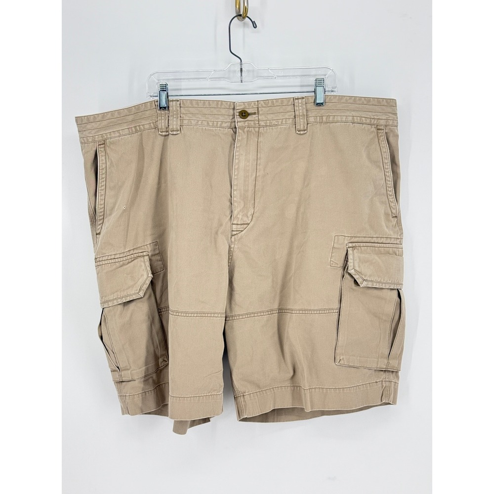 Polo Ralph Lauren Vintage Mens Tan Cotton Relaxed Long Cargo Shorts Size 48 Gorp